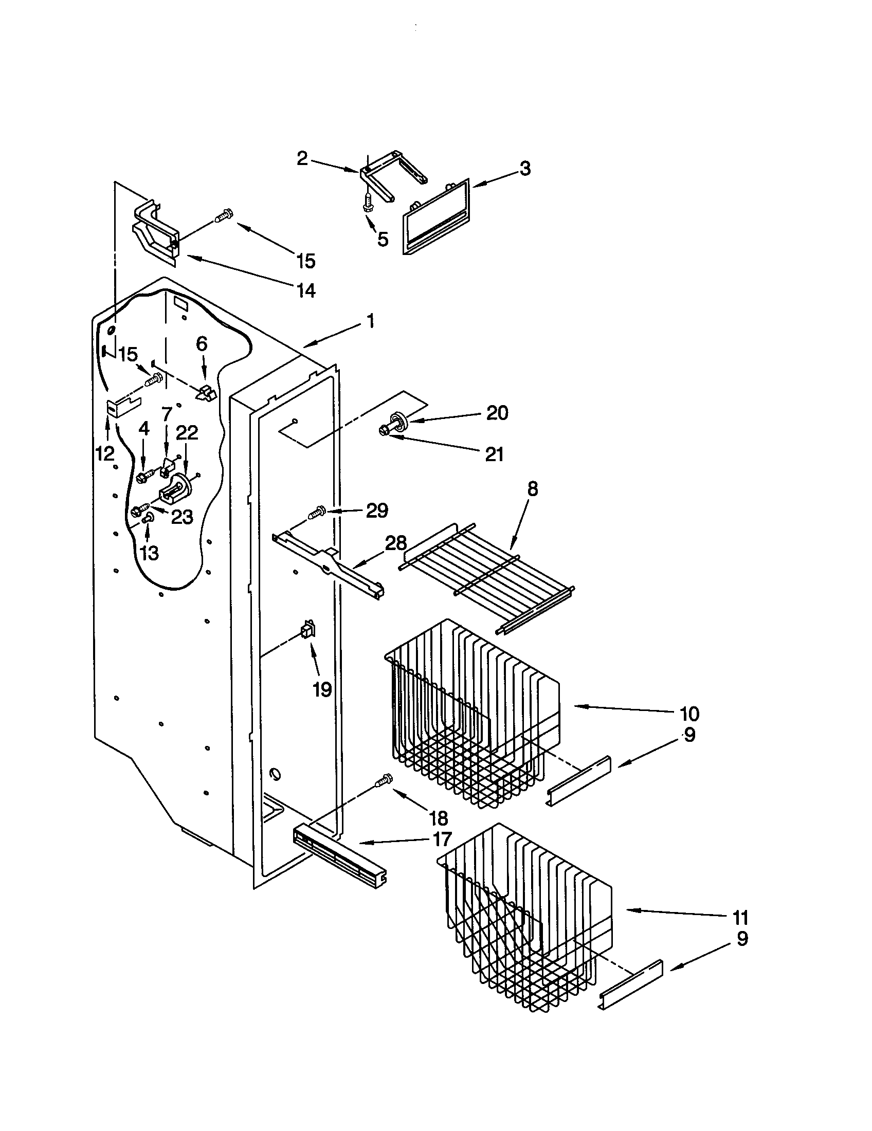 Freezer liner