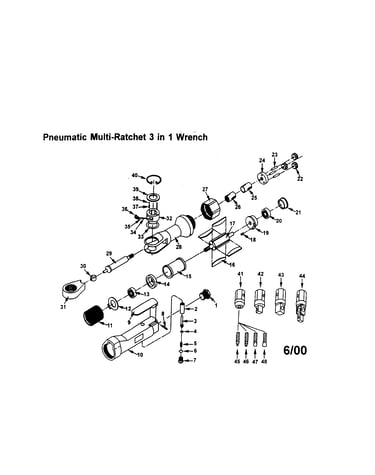 Handle/ratchet housing