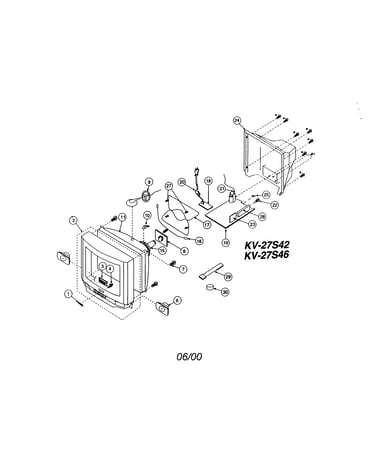 Front-rear cover/crt