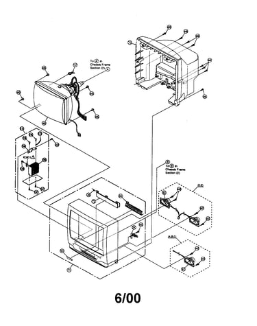 Front-rear housing/crt