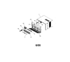 Kenmore 25370069001 cabinet front and wrapper diagram