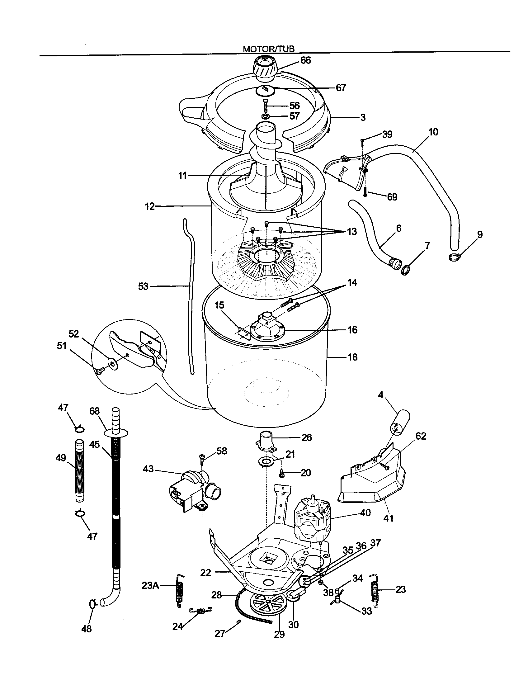 Motor/tub