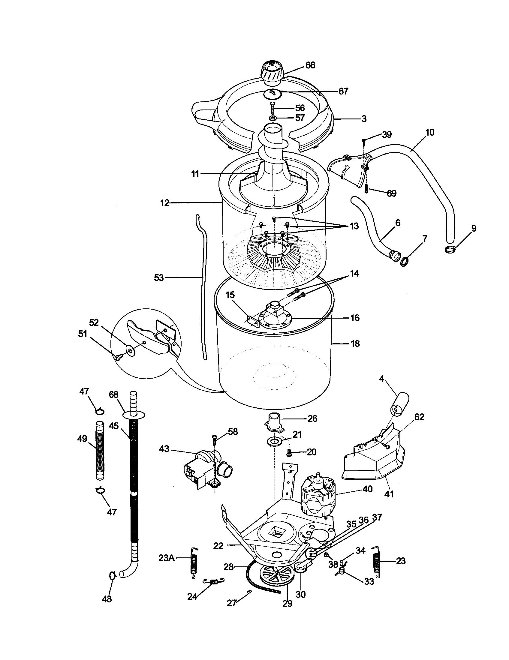 Motor/tub