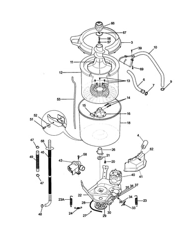 Motor/tub