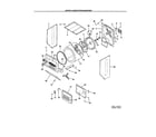 Sears Canada 970-C90702-00 upper cabinet/drum/heater diagram