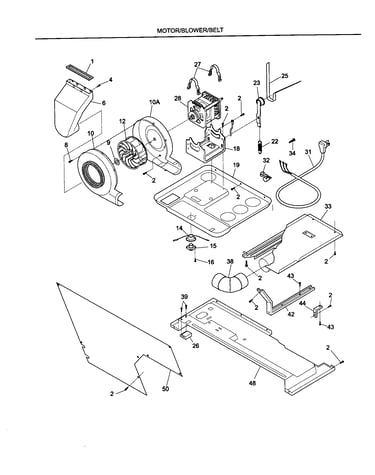 Motor/blower/belt