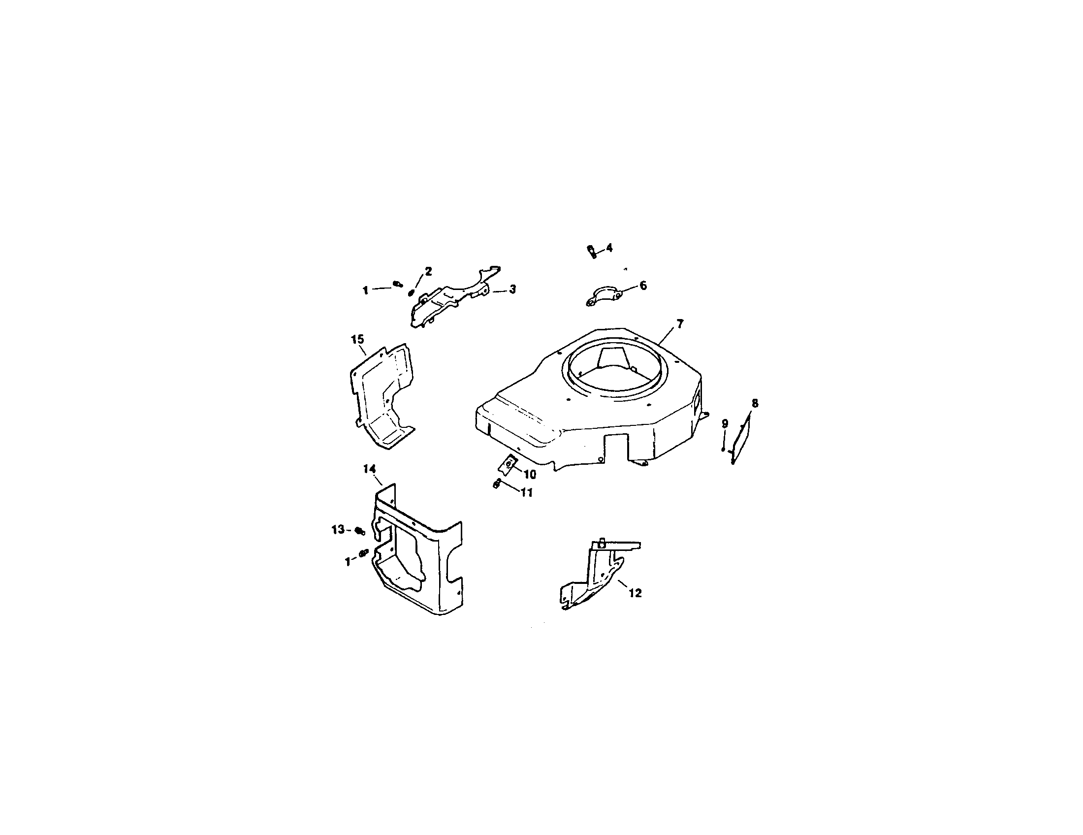 Blower housing and baffles