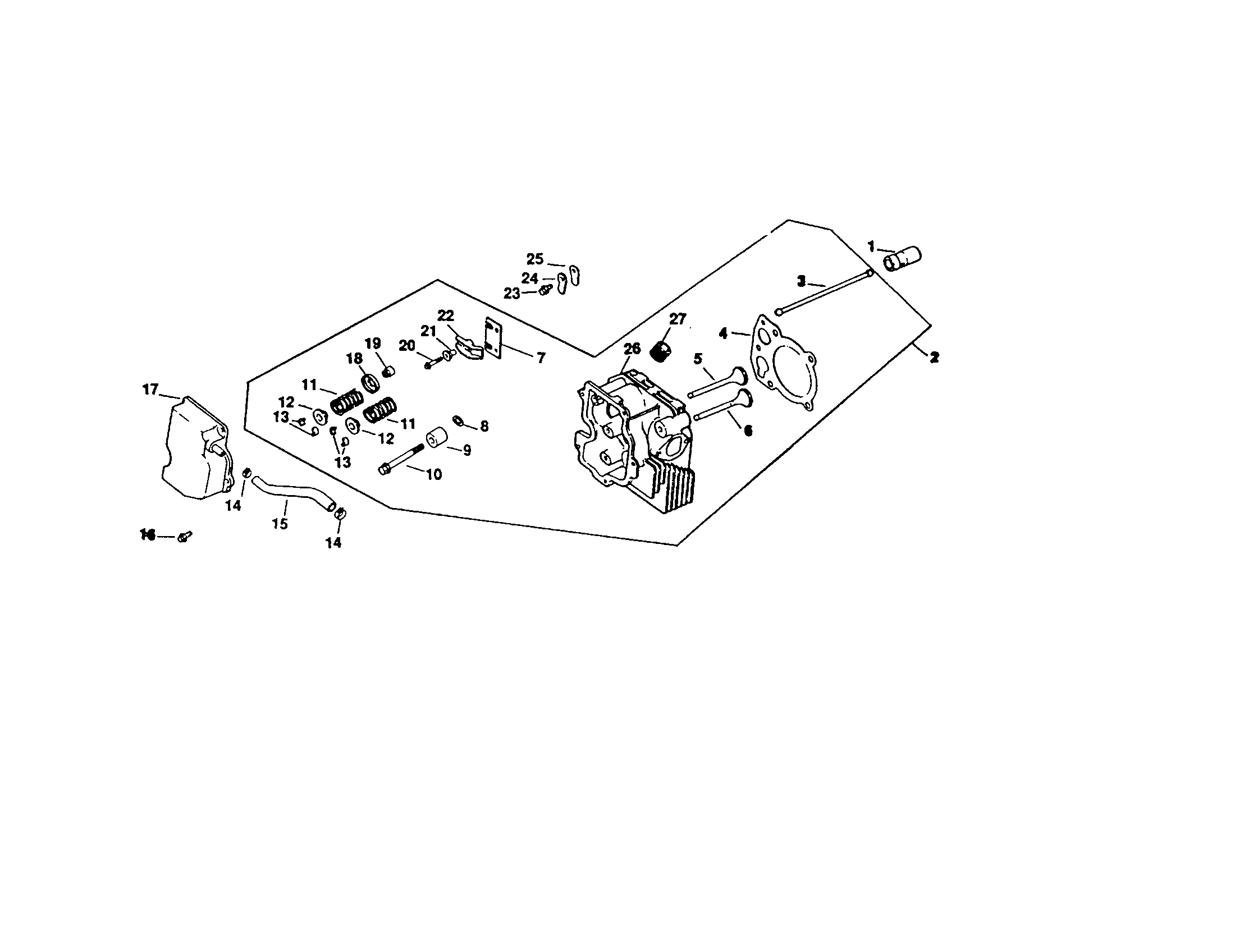Cylinder head/valve/breather