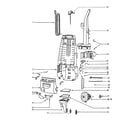 Eureka 4483ATS upper handle/motor diagram