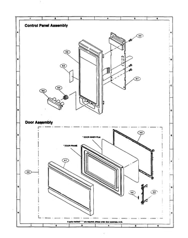 Control panel/door