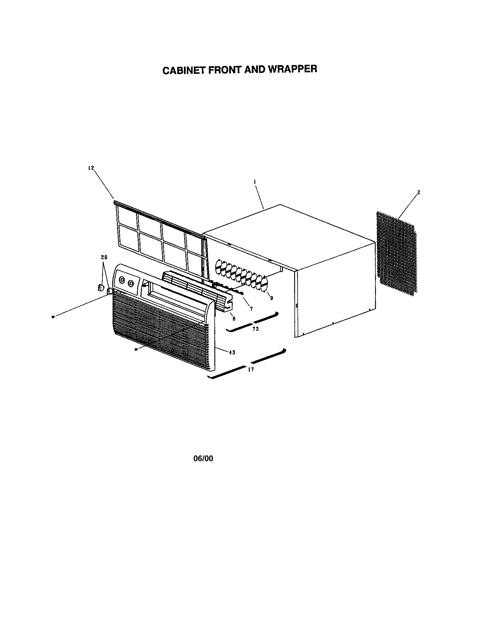 Cabinet front and wrapper