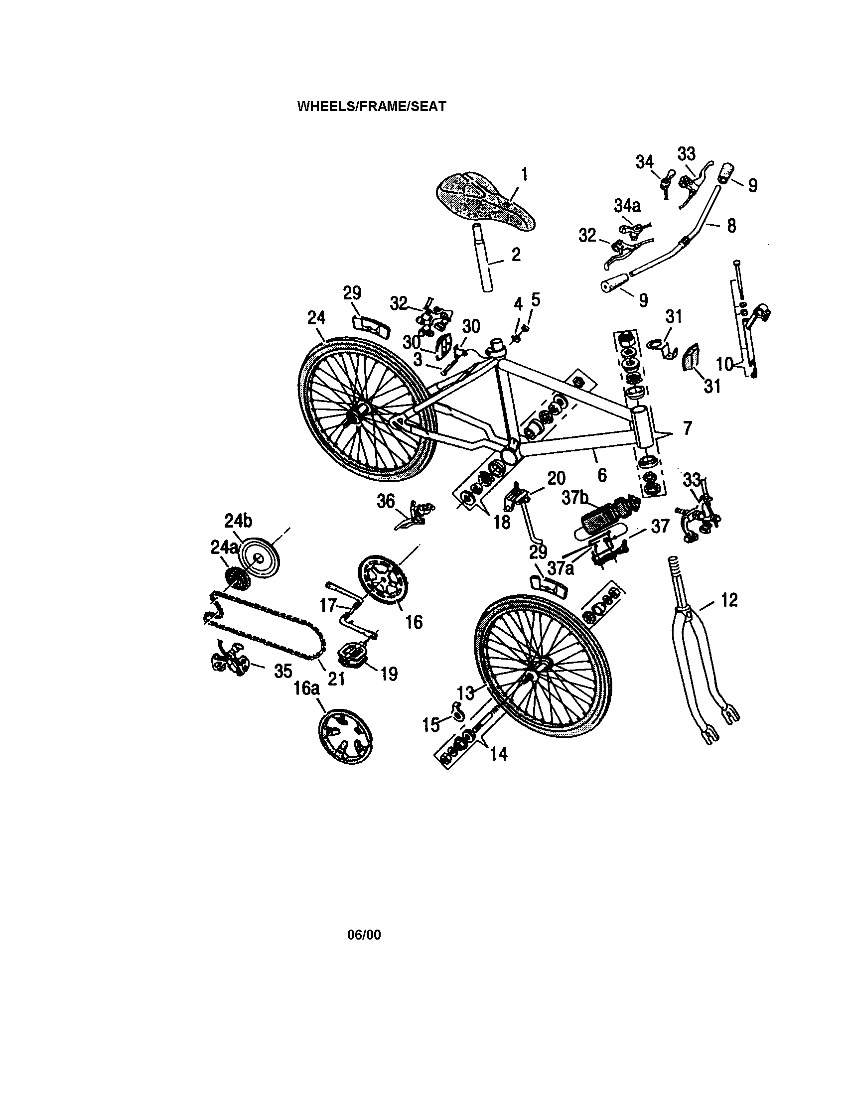 Wheels/frame/seat