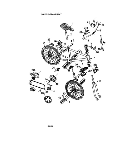 Wheels/frame/seat