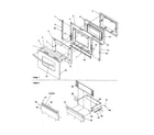 Amana ARTSC8651WW-P1143904NWW oven door and storage drawer diagram