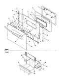 Oven door and storage door