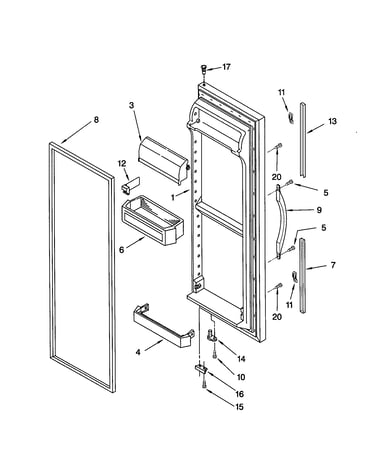 Refrigerator door