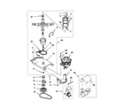 Kenmore 11049182991 transmission, motor and pump diagram