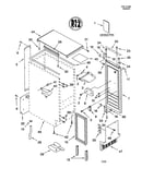 Cabinet liner and door