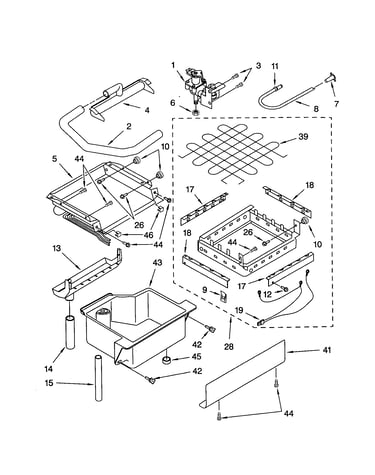 Evaporator/ice cutter grid/water