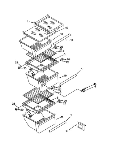 Refrigerator shelf
