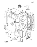 Cabinet liner and door