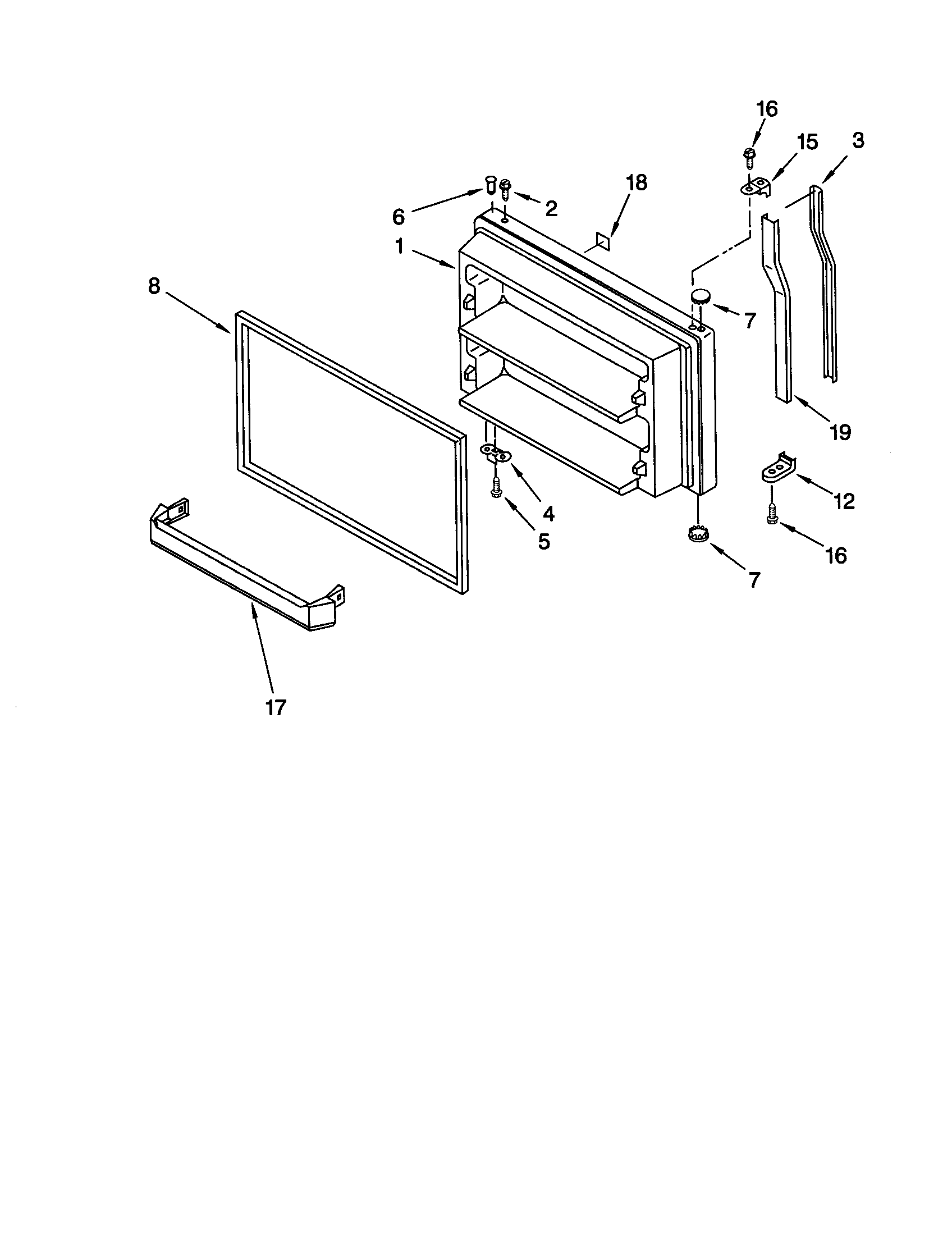 Freezer door