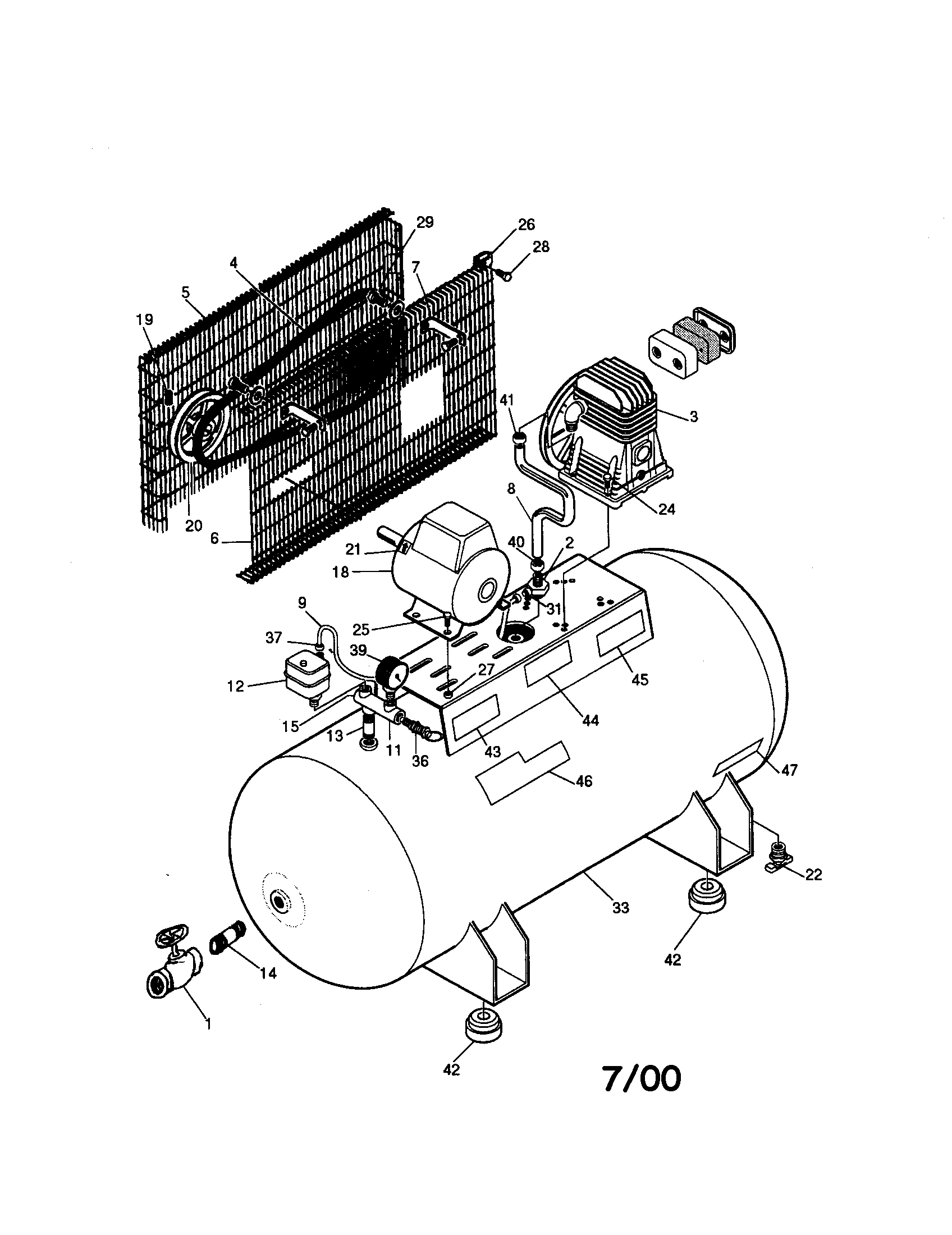 Air compressor diagram