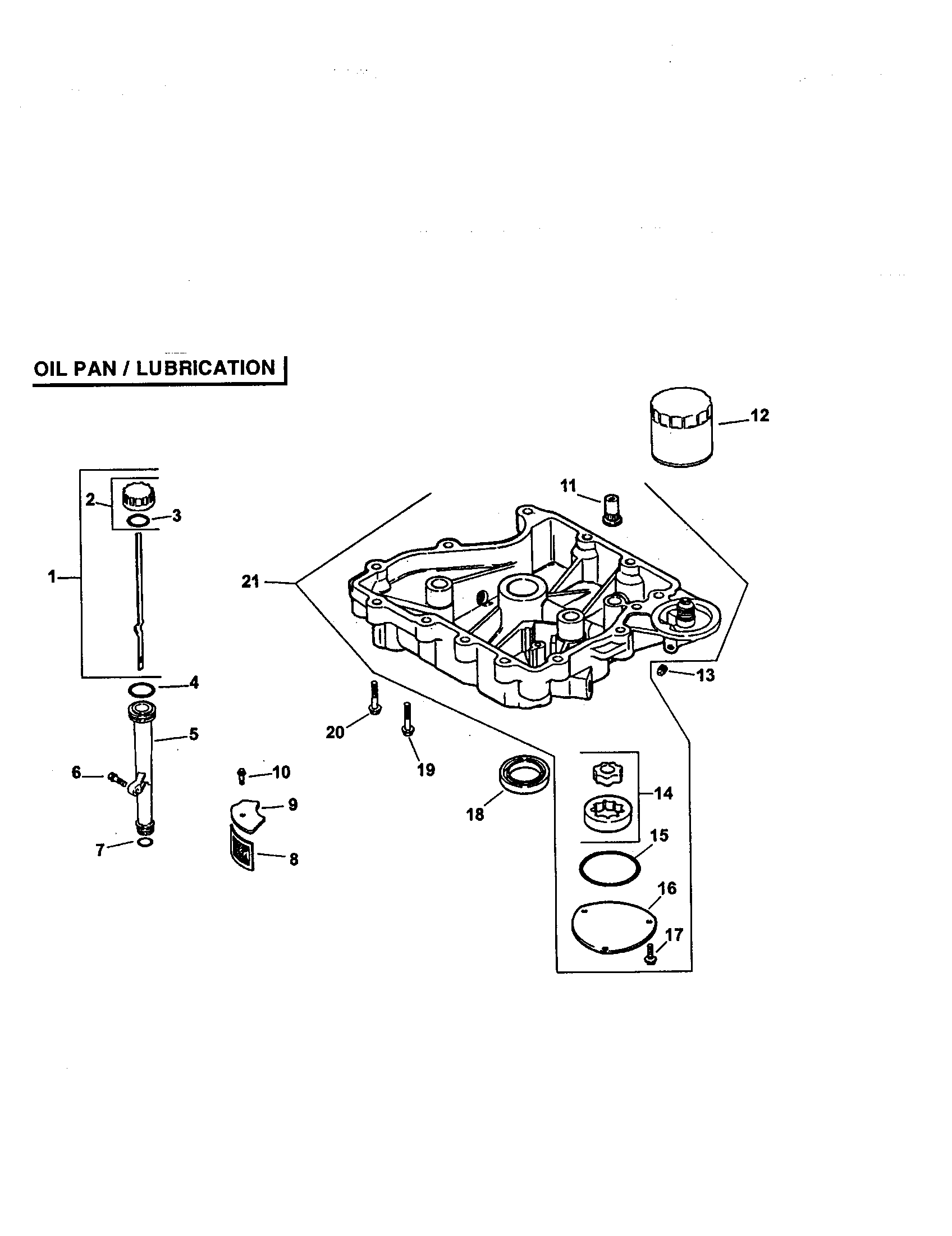 Oil pan/lubrication
