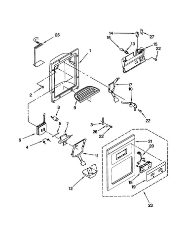 Dispenser front