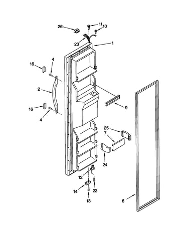 Freezer door