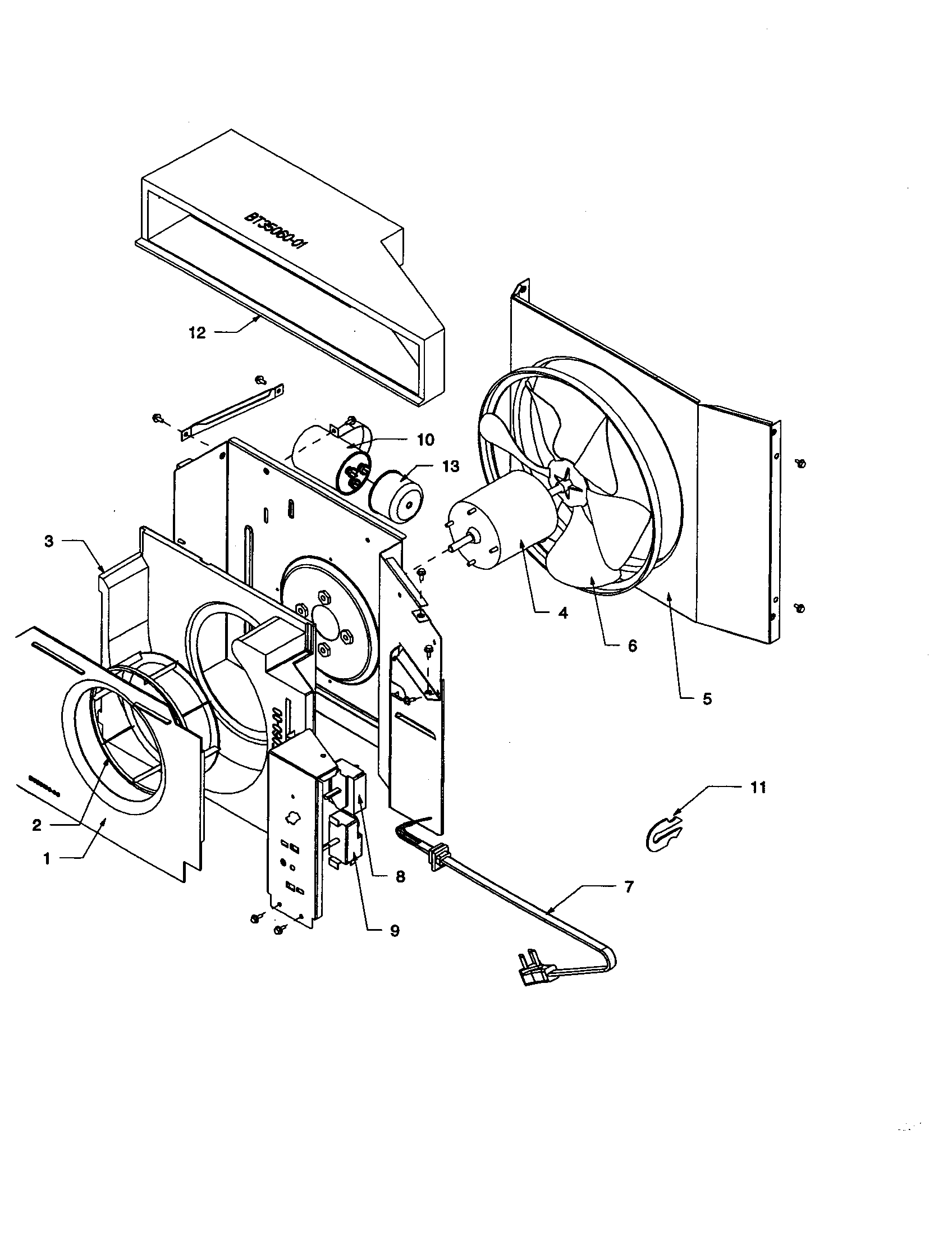 Fan and control assembly