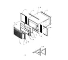 Amana RC24085C2D REV A outercase/curtains/front assembly diagram