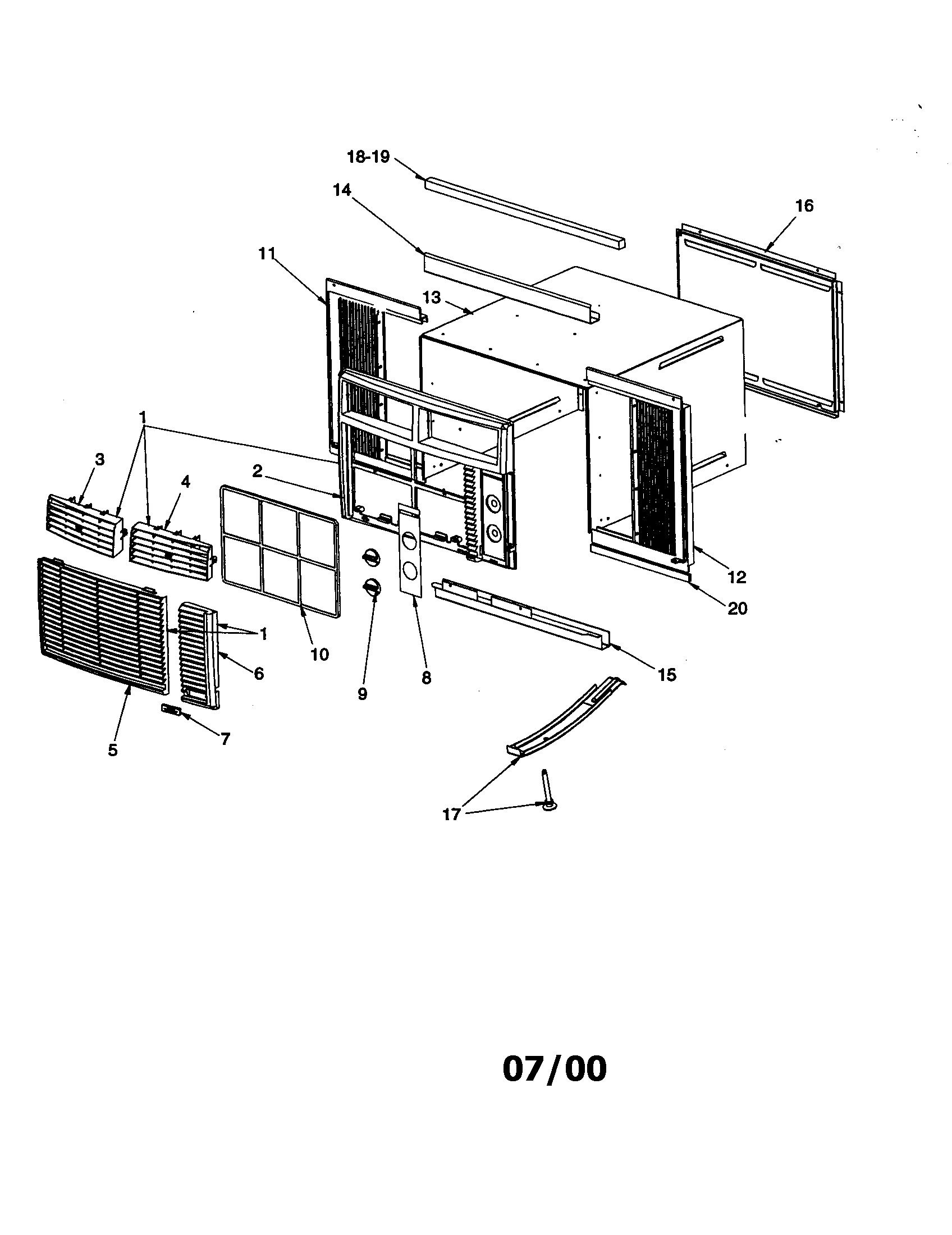 Outer case assembly