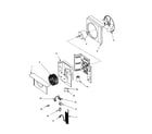 Amana RC06010A1DR fan and control assembly diagram