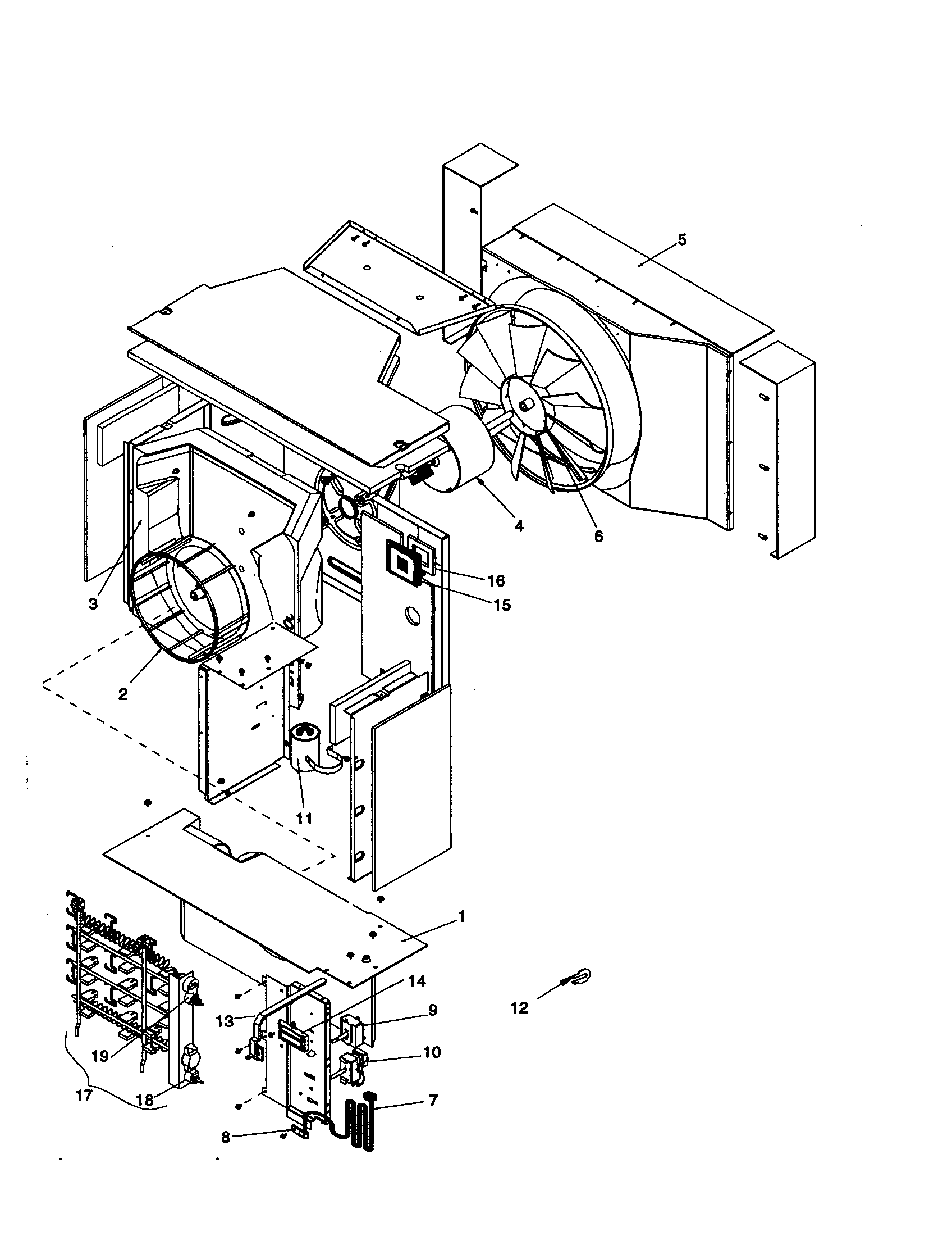 CENTER PARTITION ASSEMBLY/CONTROLS