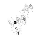 Amana RC08090A1D REV F fan and control assembly diagram