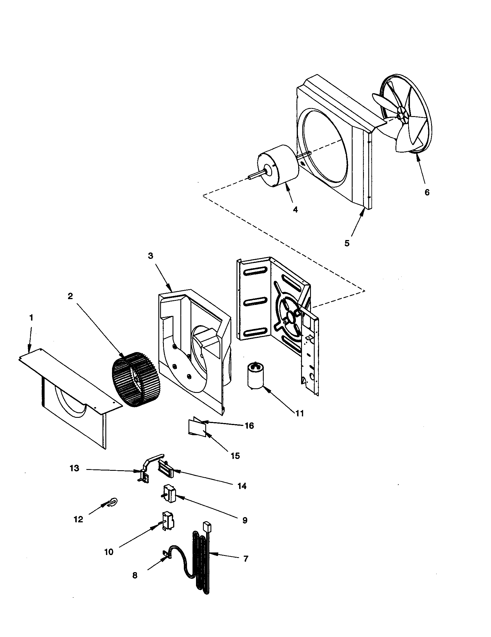 FAN AND CONTROL ASSEMBLY