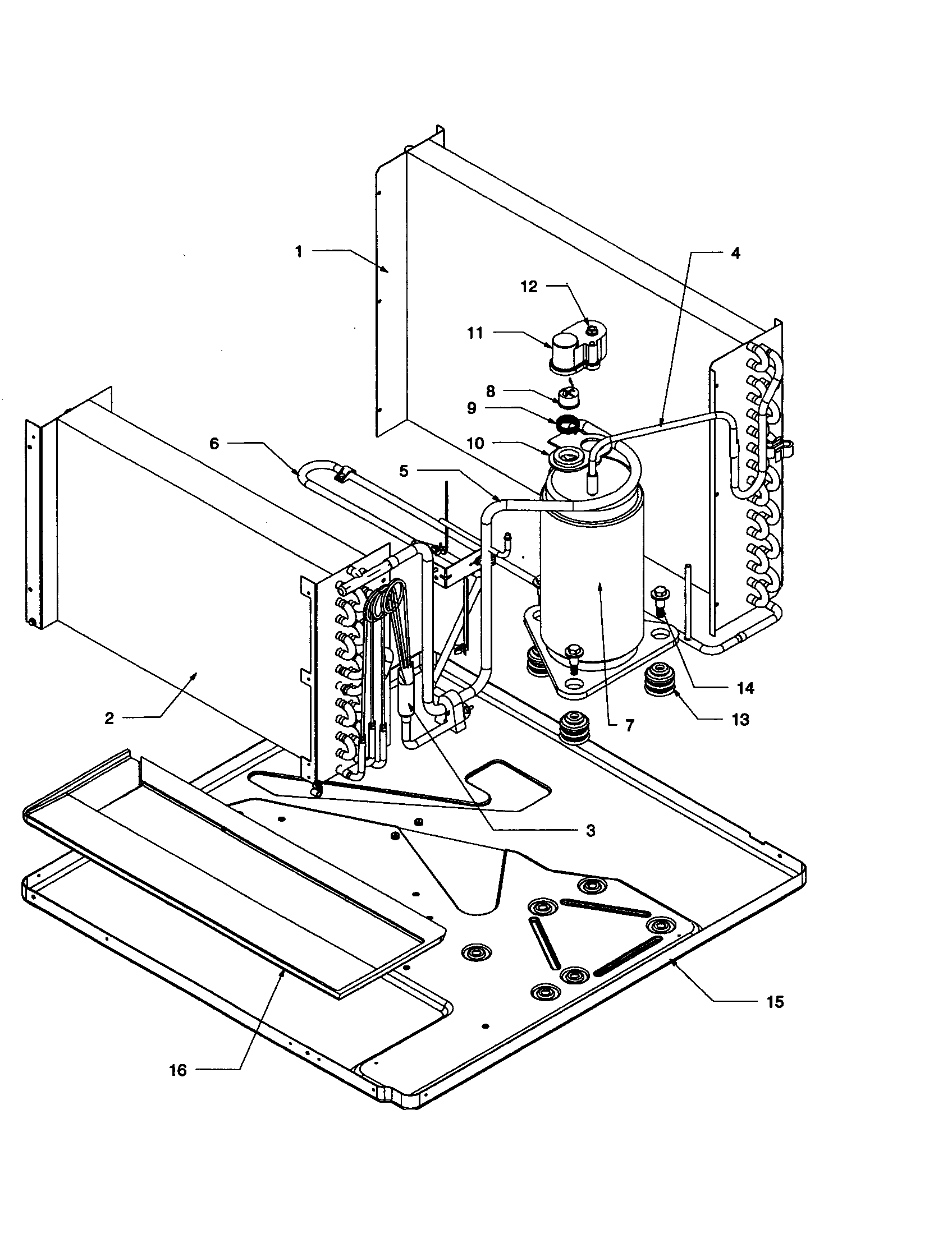 Evaportator/condenser/compressor