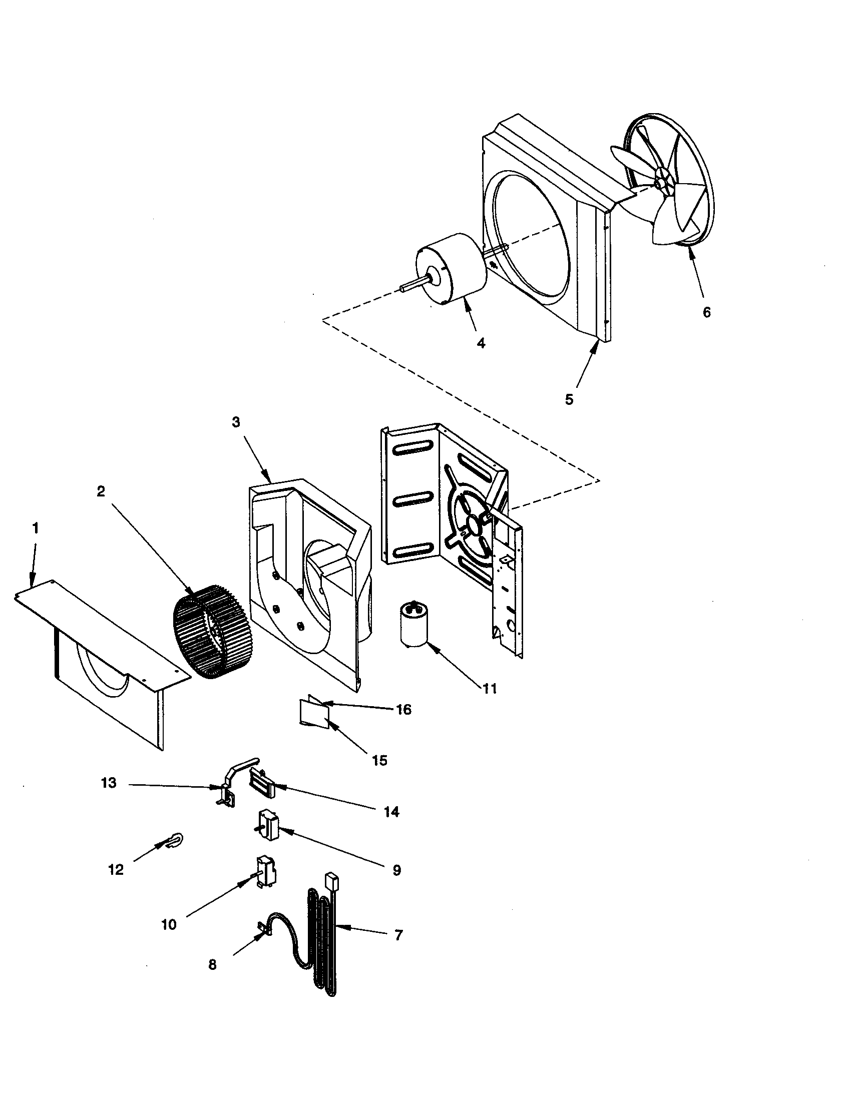 FAN AND CONTROL ASSEMBLY