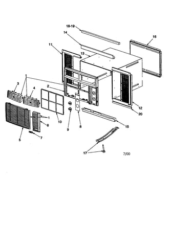 Outer case assembly