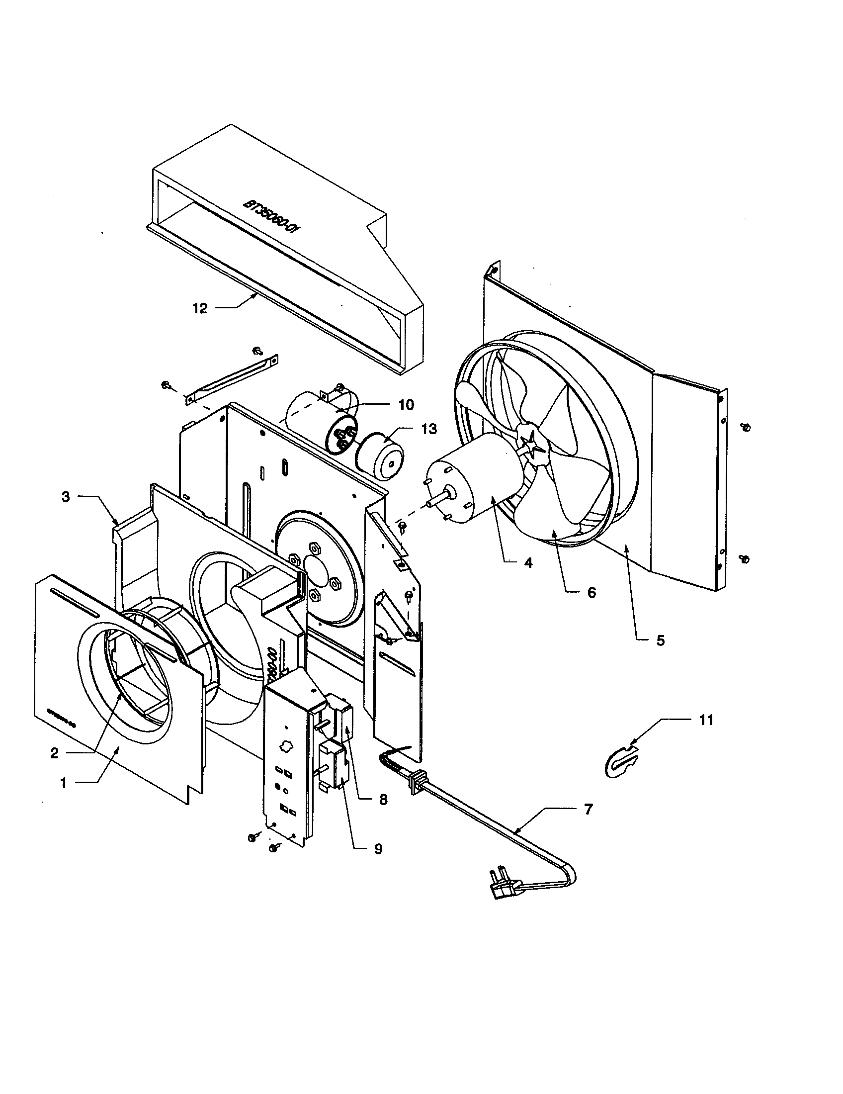 Fan and control assembly