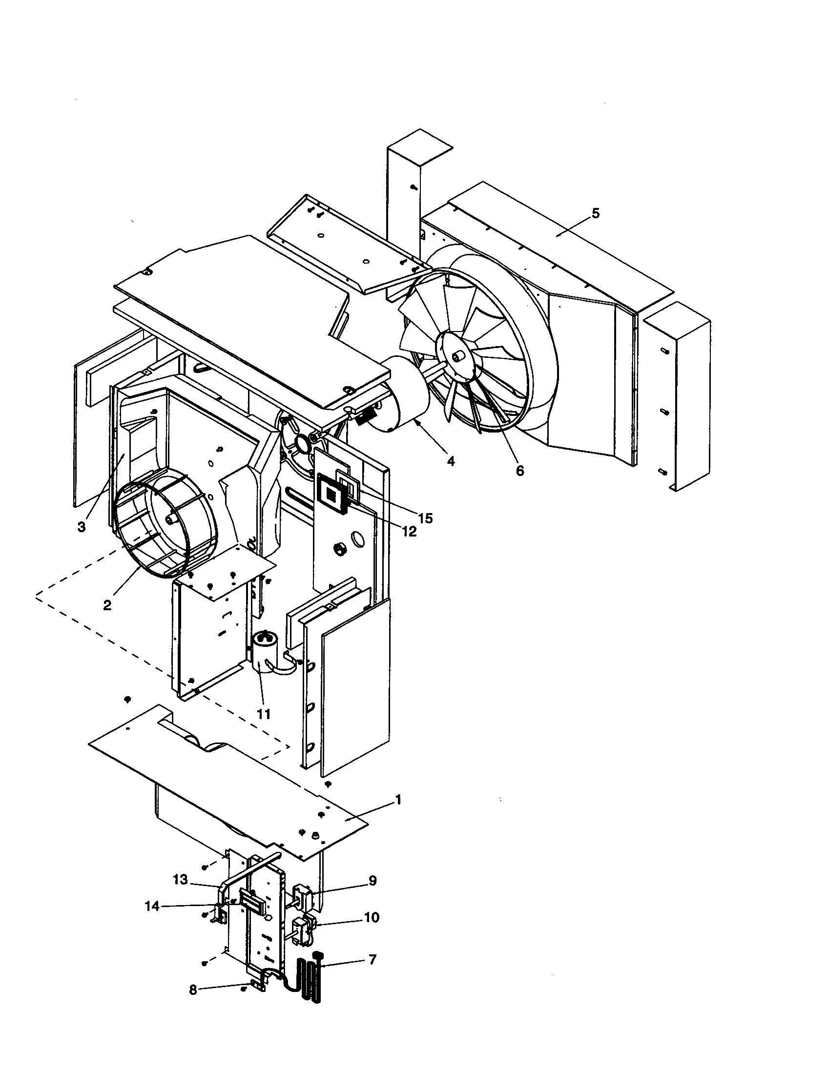 Fan and control assembly