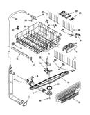 Upper dishrack and water feed