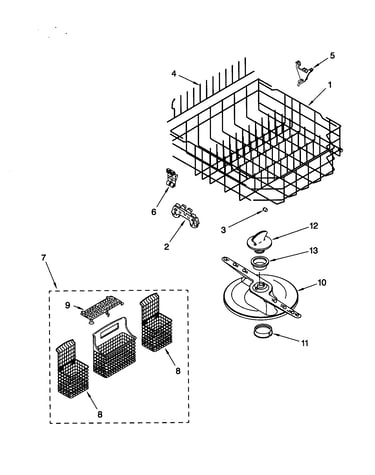 Lower dishrack