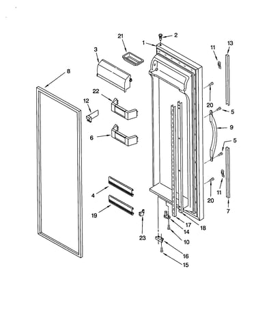 Refrigerator door