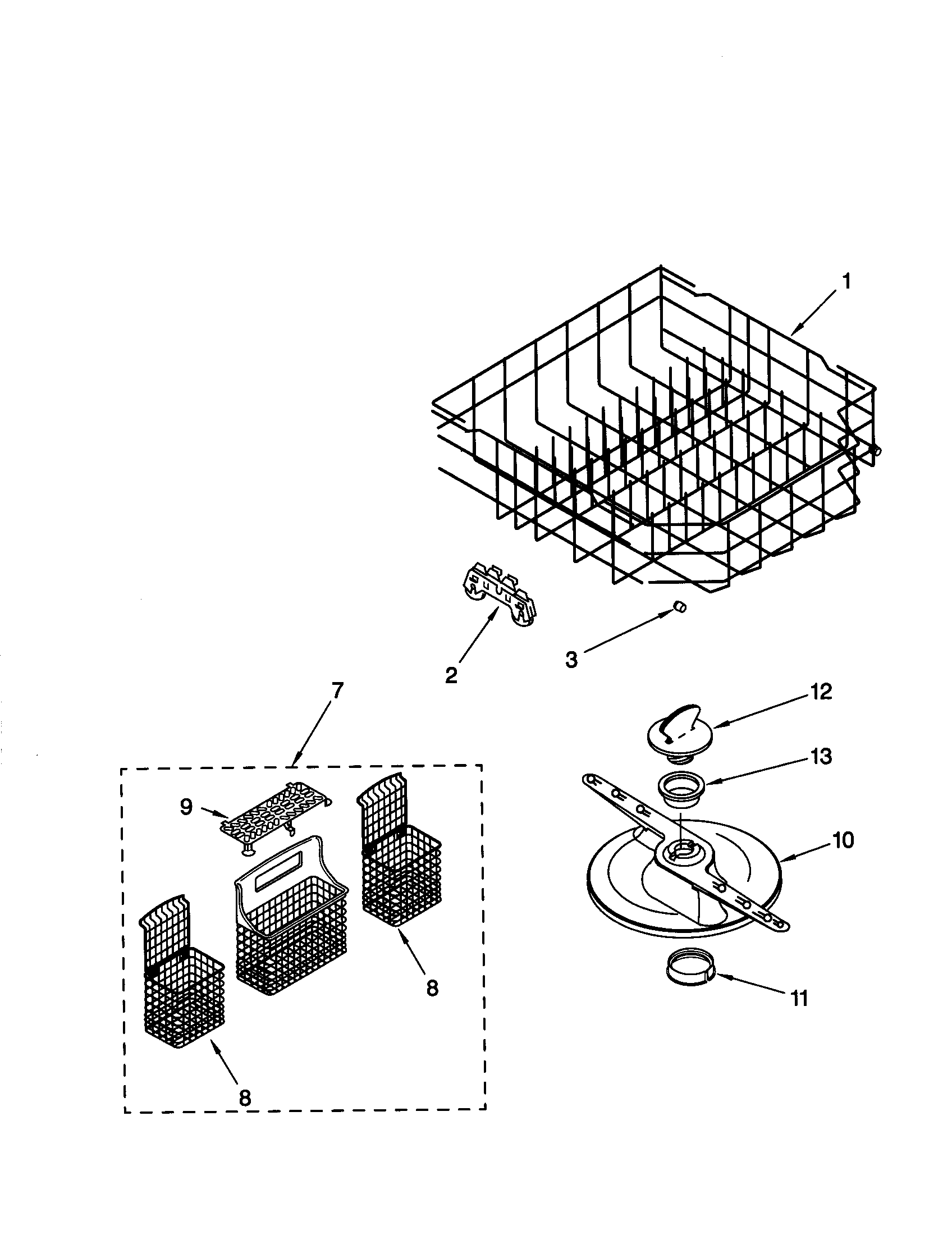 Lower dishrack