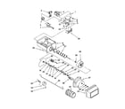 KitchenAid KSRE27FHBT01 motor and ice container diagram