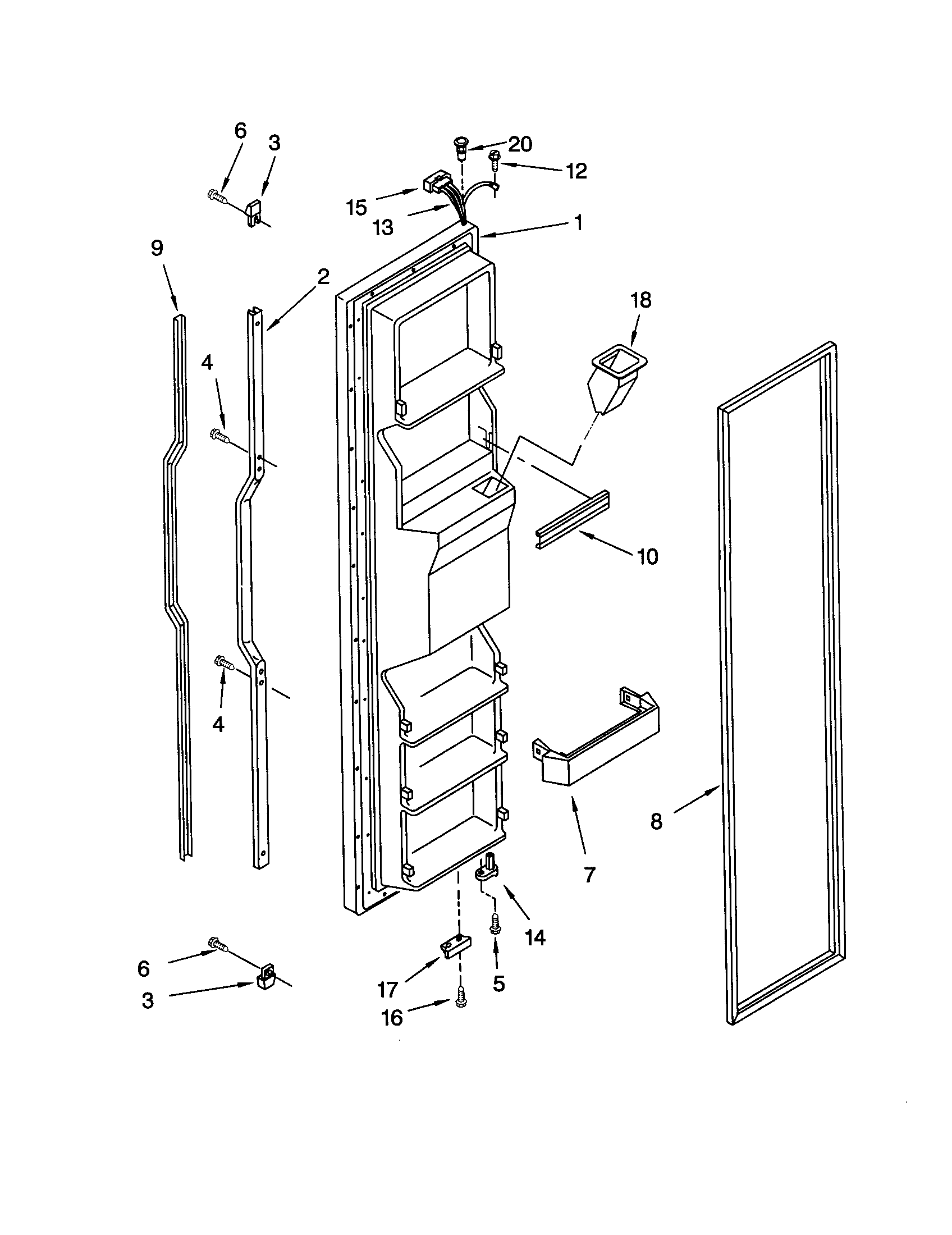 Freezer door