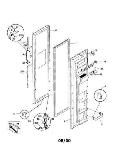Freezer door