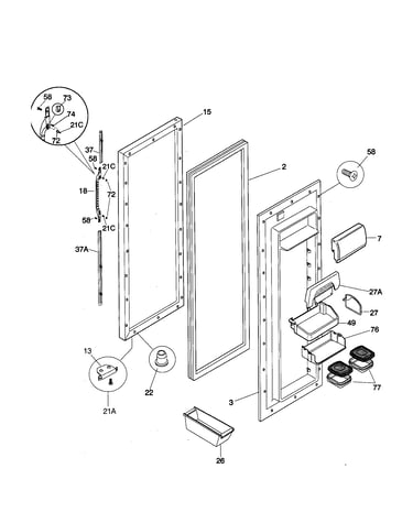 Refrigerator door